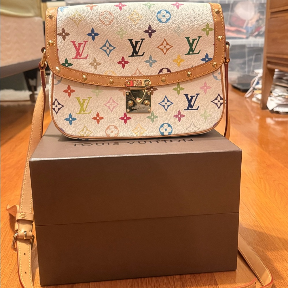 Louis Vuitton White Multicolor Crossbody Bag